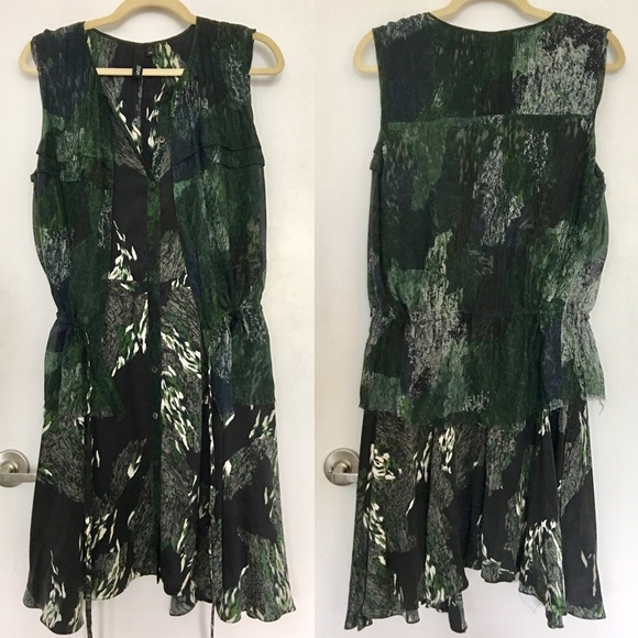Edun Marble Print Silk Dress size Large - Picture 5 of 5